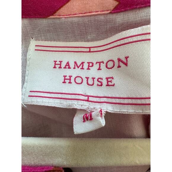 Hampton House Sally Maxi Dress In Hot Pink Floral 100% Cotton Size Medium - Picture 3 of 8